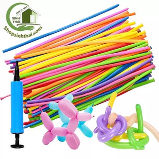Bịch 90 bong bóng ống đũa kèm ống bơm bong bóng
