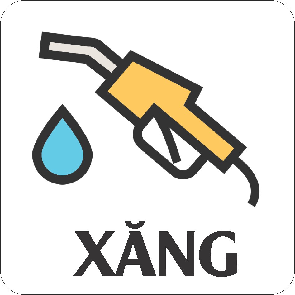Tem phân biệt xăng, dầu, decal dán nắp bình xăng