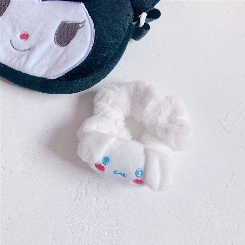 Dây buộc tóc đàn hồi thiết kế gấu cún có tai hoạt hình nhiều màu sắc tùy chọn phong cách Hàn Quốc xinh xắn dành cho nữ