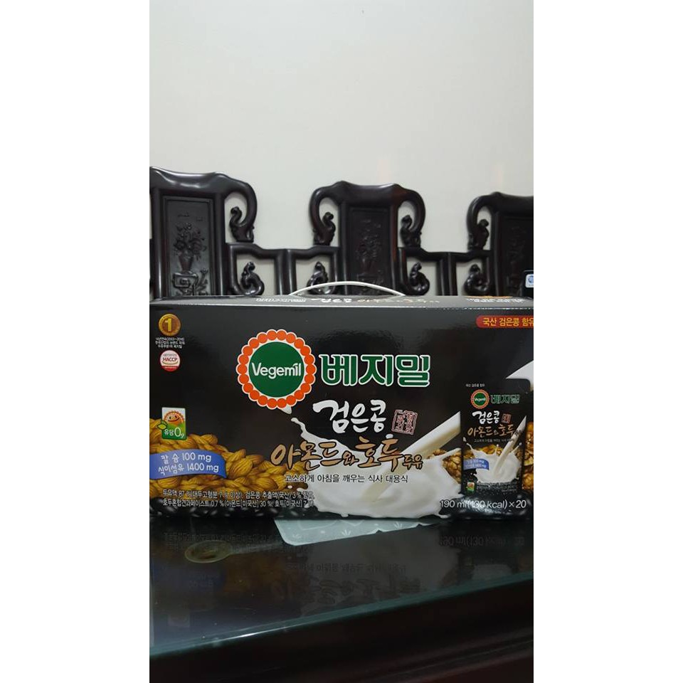 Sữa óc chó, hạnh nhân đậu đen Vegemil số 1 Hàn Quốc