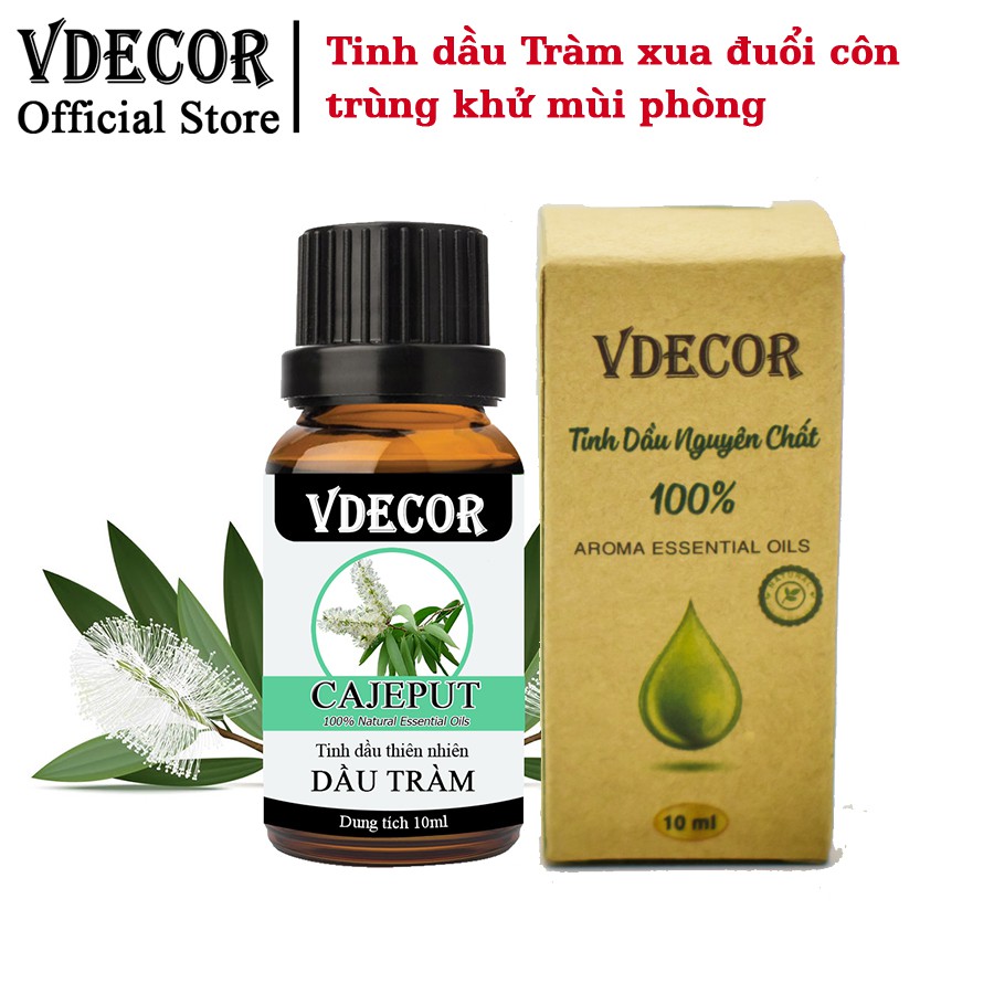 Tinh dầu tràm Vdecor nguyên chất 100% thiên nhiên 10ml