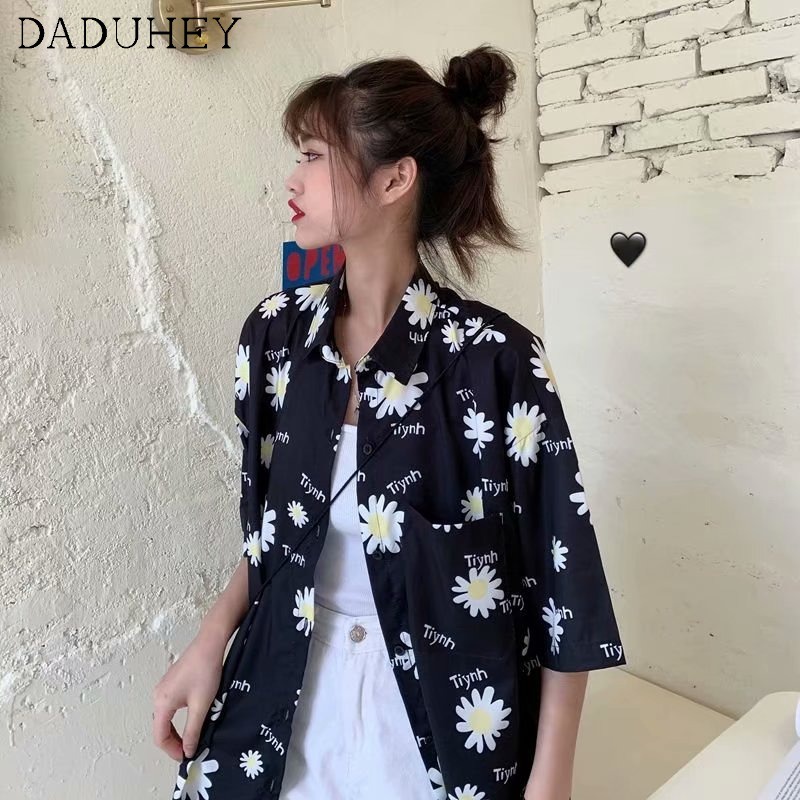 Áo sơ mi dáng rộng họa tiết hoa phong cách cổ điển sang trọng cho nữ
