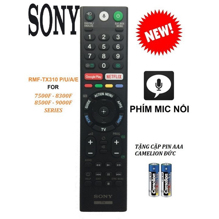 Remote điều khiển TV SONY SMART Có giọng nói Micro Chuẩn chính hãng SONY ( hàng xịn ,zin)