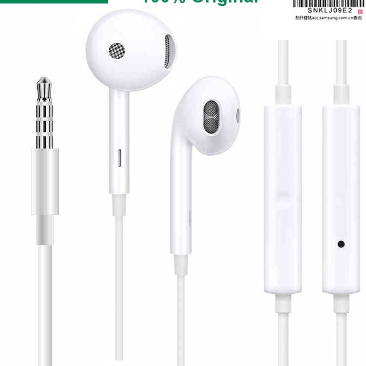 Tai nghe Oppo nhét tai jack 3.5 Âm thanh tốt, có mic đàm thoại, Xài được cho tất cả các dòng điện thoại oppo vivo realme