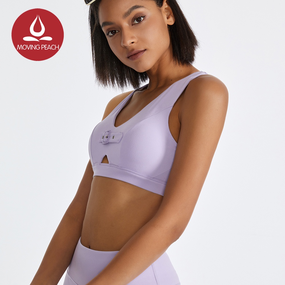 MOVING PEACH Sports bra Plus size Yoga Underwear with Removable pads BBA