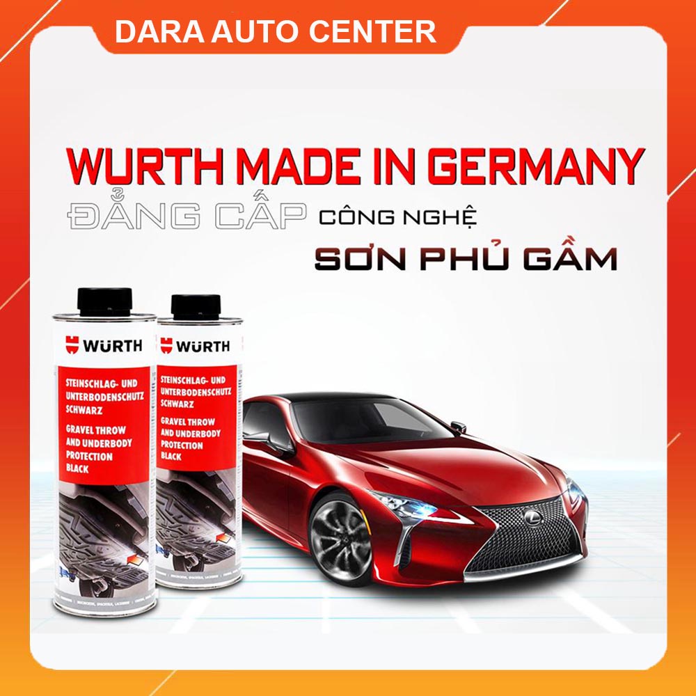 (HÀNG CHÍNH HÃNG) Sơn phủ gầm Wurth nhập khẩu Đức - giảm ồn, chống đá văng, gỉ sét, ngập nước vào gầm xe