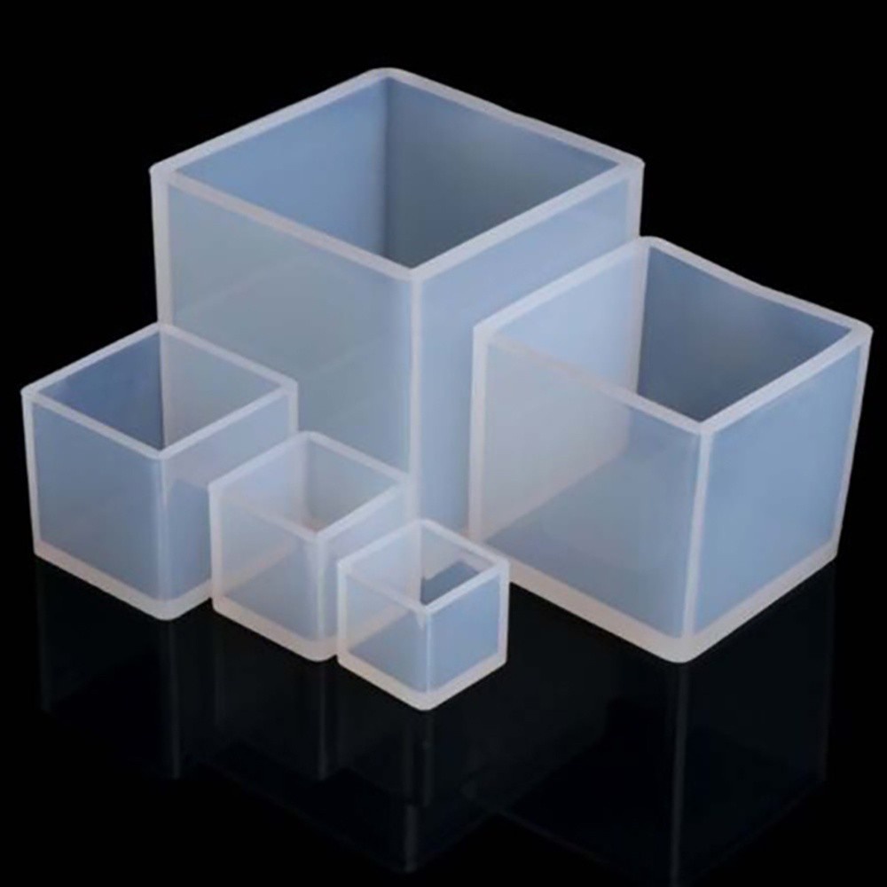 Khuôn silicon hình khối vuông nhiều kích thước làm móc khóa, quà lưu niệm, đồ handmade resin