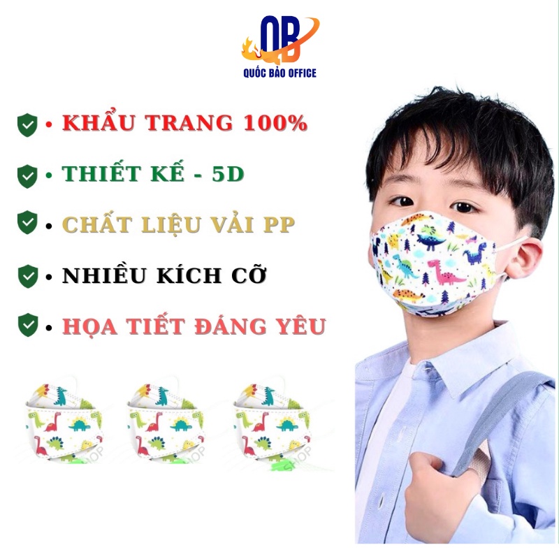 Khẩu trang trẻ em kháng khuẩn 4D KF94 - 4 lớp chuẩn Hàn Quốc - hàng chính hãng công ty - 10 chiếc/ túi