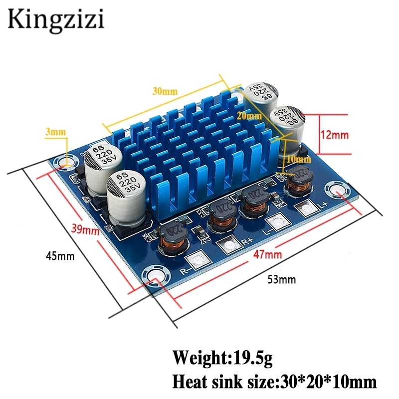 Bảng Mạch Khuếch Đại Âm Thanh Nổi Kỹ Thuật Số Tpa3110 Xh-A232 30W + 30W 2.0 DC 8-26V 3A