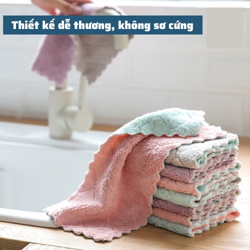 Cuộn khăn lau bếp đa năng 2 mặt thấm hút cực tốt nhanh khô cao cấp siêu mềm mại size lớn thấm dầu mỡ