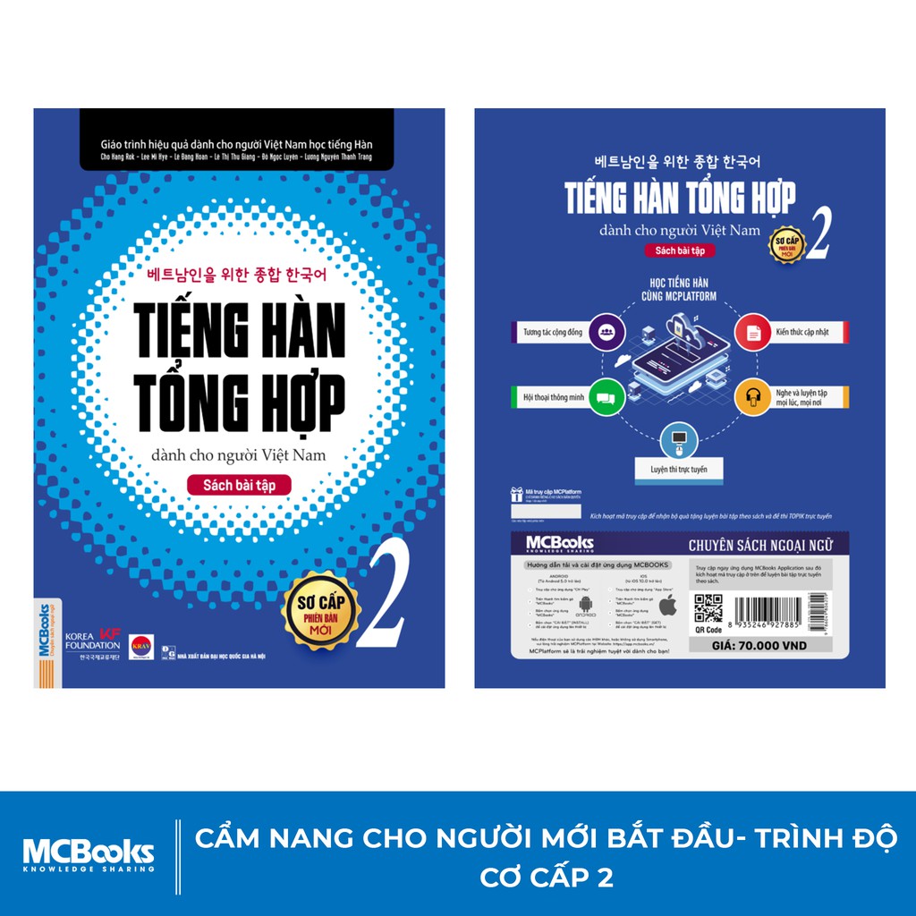 Sách - Sách Bài Tập Tiếng Hàn Tổng Hợp Dành Cho Người Việt Nam Sơ Cấp 2 -  Có Giải Đáp Chi Tiết