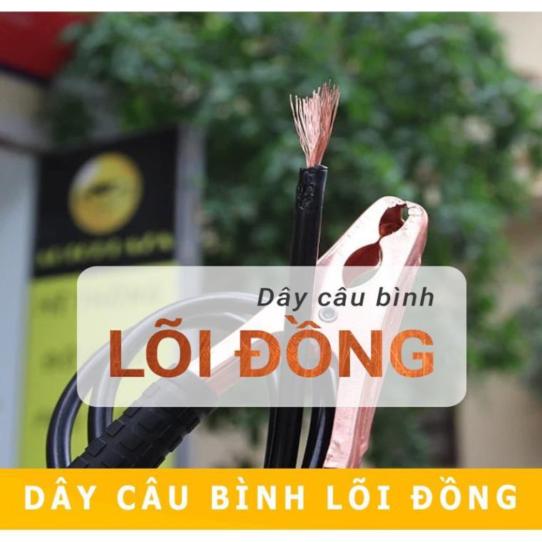 Bộ 2 Dây Cáp Kích Điện/ Dây Câu Bình Ắc Quy Lõi Đồng Cao Cấp - Rất Cần Thiết Cho Ôtô, Xe Hơi Chết Máy