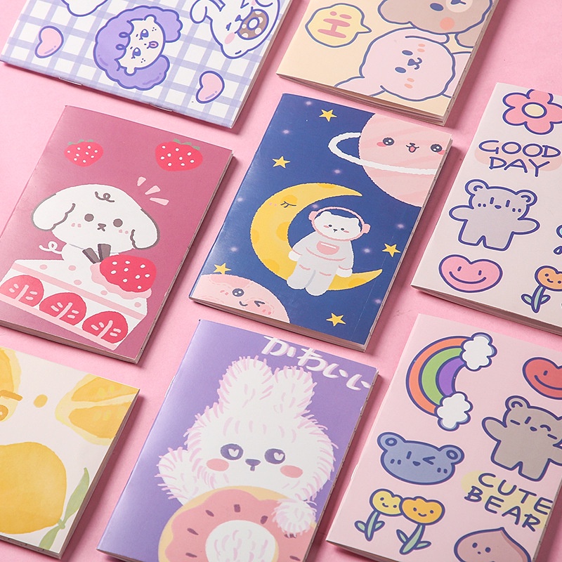 Peach Cute Cartoon little book notebook Memo Pad School Office Stationery Notepad