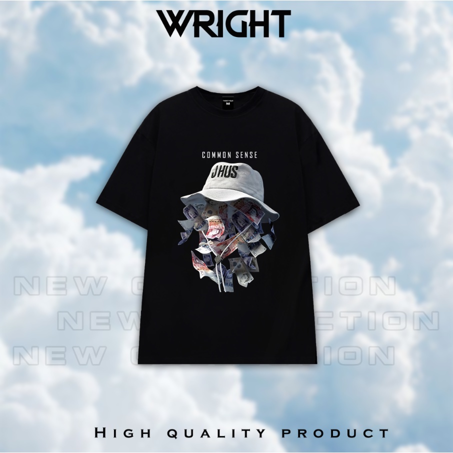 Áo thun ,Áo Phông Comon Sense Mũ đôla Xu Hướng US UK Form Rộng Unisex Tay Lỡ 100% Cotton