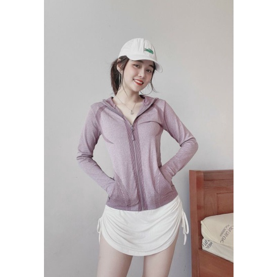 Áo Khoác Thể Thao Nữ Ôm Body. Size M L. Có 2 Túi Ngoài Dây Kéo [MTC.KD21]