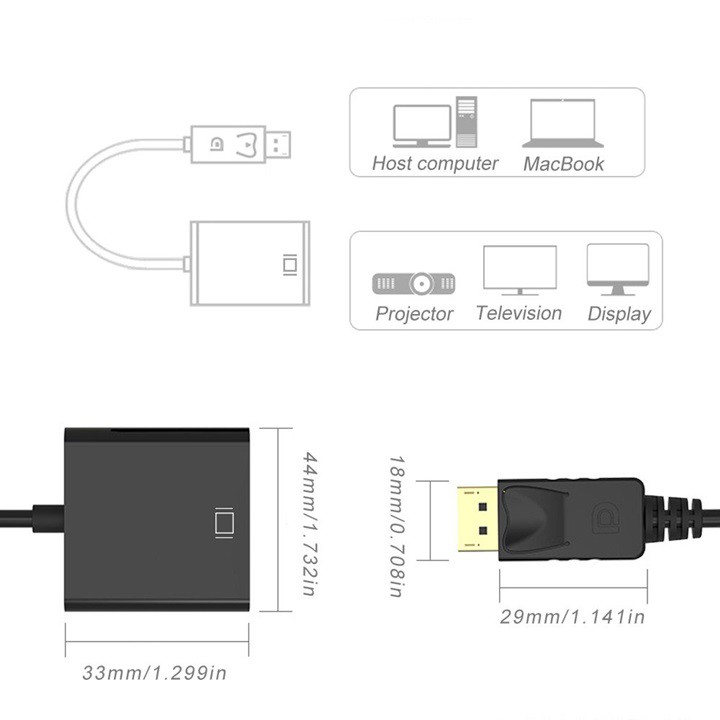 Cáp Chuyển Đổi Display Ports Ra VGA