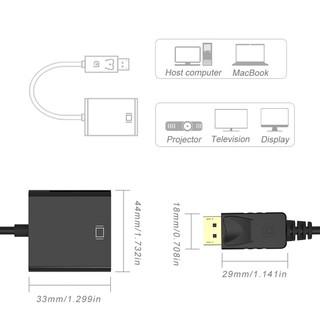 Cáp Chuyển Đổi Cổng Display Ports Ra Cổng VGA