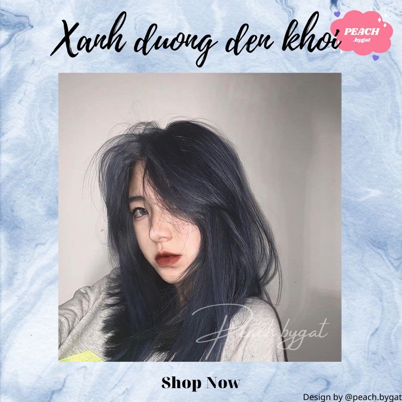 Thuốc nhuộm XANH DƯƠNG ĐEN KHÓI “IG:peach.bygat,peach.bygat,peach.bygat” | BigBuy360 - bigbuy360.vn