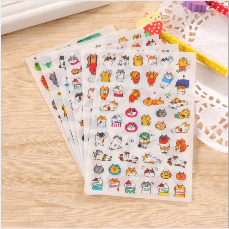 Set 6 tấm Sticker See You nhiều mẫu dễ thương - Văn Phòng Phẩm Haku