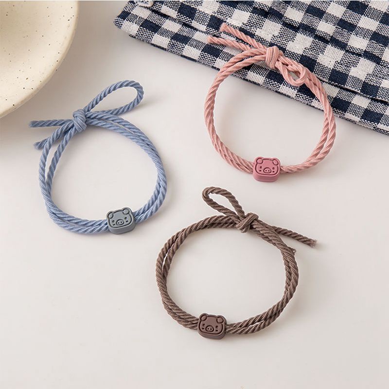 [Bán Chạy] [Vòng Tay Dây Bện Mặt Hình Chú Heo Dễ Thương Thời Trang Hàn Quốc Cho Cặp Đôi] [Trang Sức Nam Nữ]