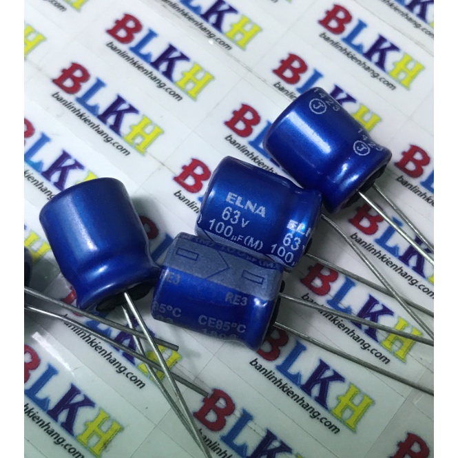 Combo 3 con Tụ âm thanh 63V 100uF 10x12 chính hãng ELNA RE3