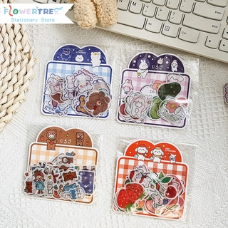 Flowertree Sticker Set 40 Dán Hình Thú Dễ Thương Dùng Trang Trí Nhật Ký