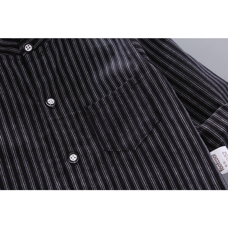 Áo sơ mi tay dài họa tiết kẻ sọc dọc đơn giản thời trang dành cho bé trai