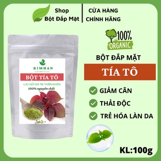 100g bột lá tía tô,bột đắp mặt nạ thiên nhiên nguyên chất