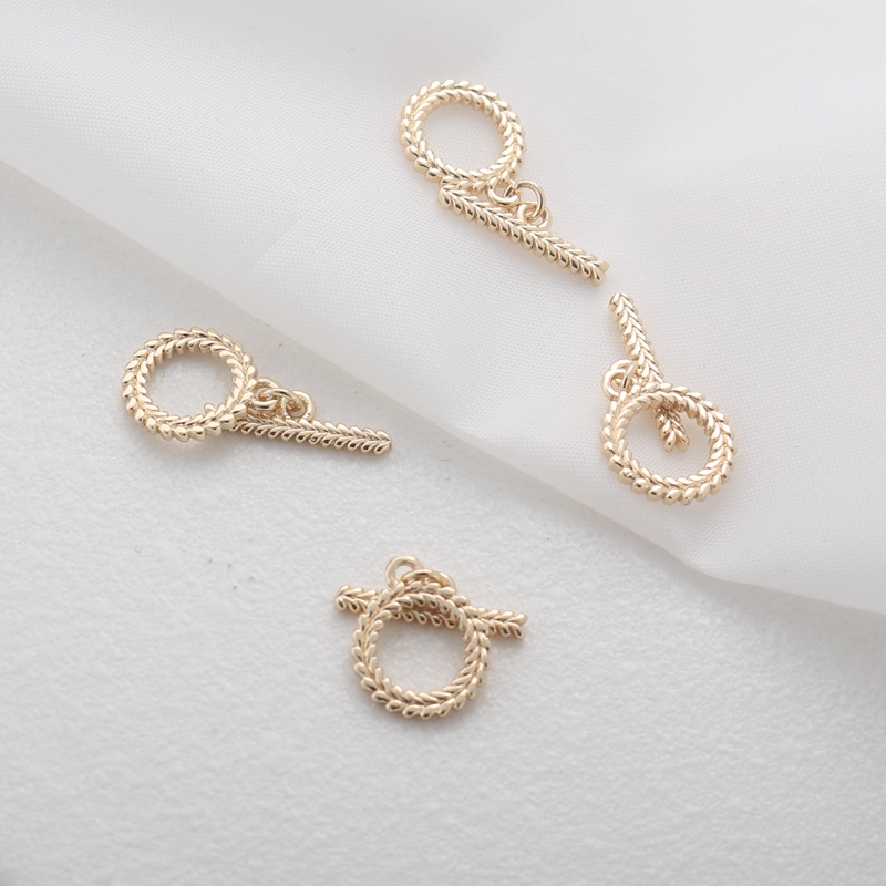 Khóa Đồng 14K Màu Vàng Kim Làm Vòng Tay/Dây Chuyền diy