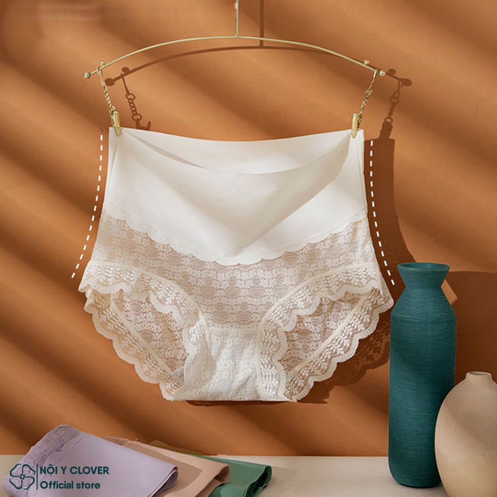 Quần Lót Ren Hoa Lưng Cao Lót Đáy Kháng Khuẩn Nâng Mông ELSA BRA - 290