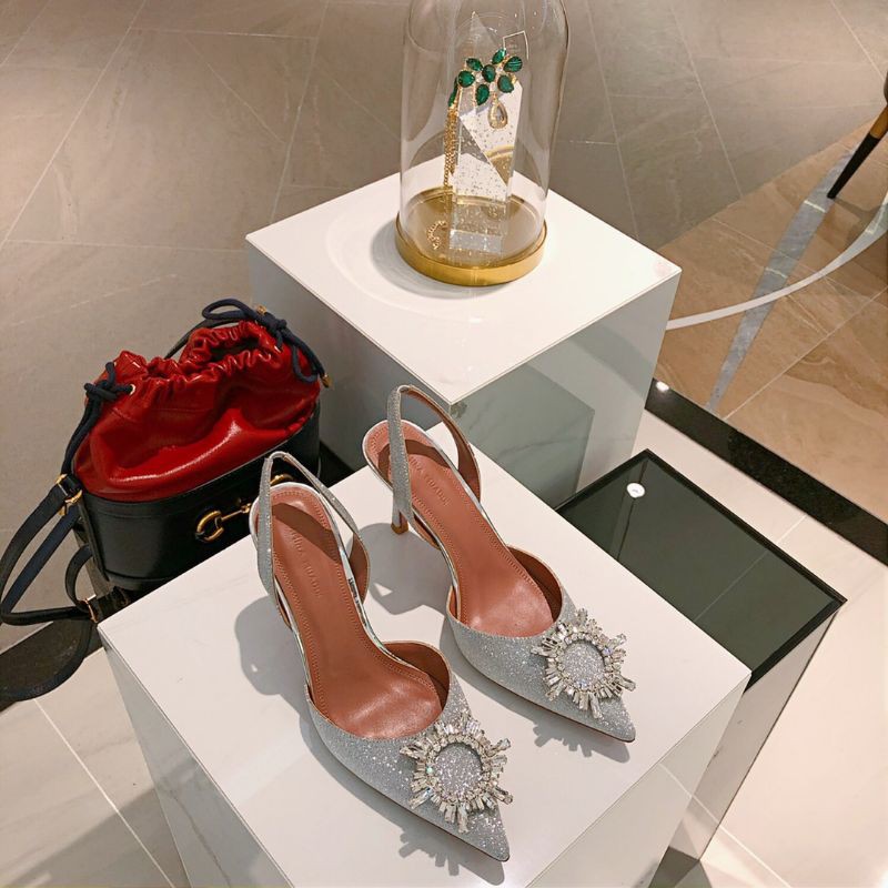 Cao gót amina muaddi da tpu 6.5Cm