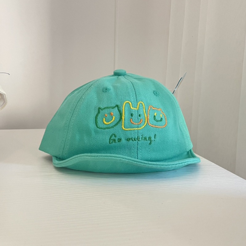 Nón Vành Mềm In Hình Mặt Cười Dễ Thương Thời Trang Xuân Hè Cho Bé