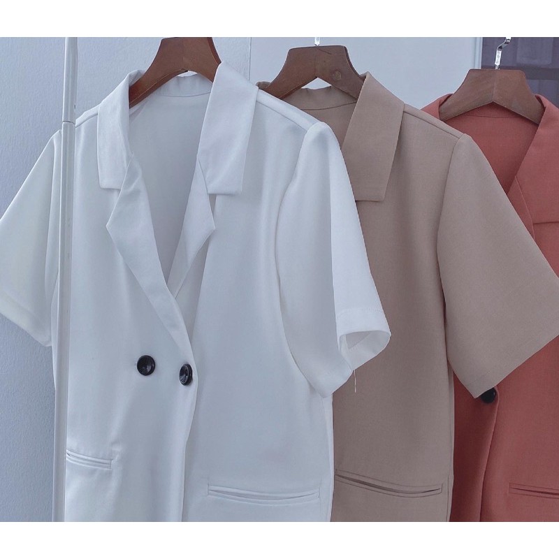 blazer cộc tay túi cơi | BigBuy360 - bigbuy360.vn