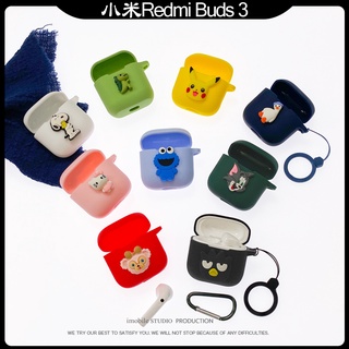 Vỏ bảo vệ hộp sạc tai nghe Xiaomi redmi Buds 3 Xiaomi redmi buds3 mềm chống rơi họa tiết hoạt hình dễ thương