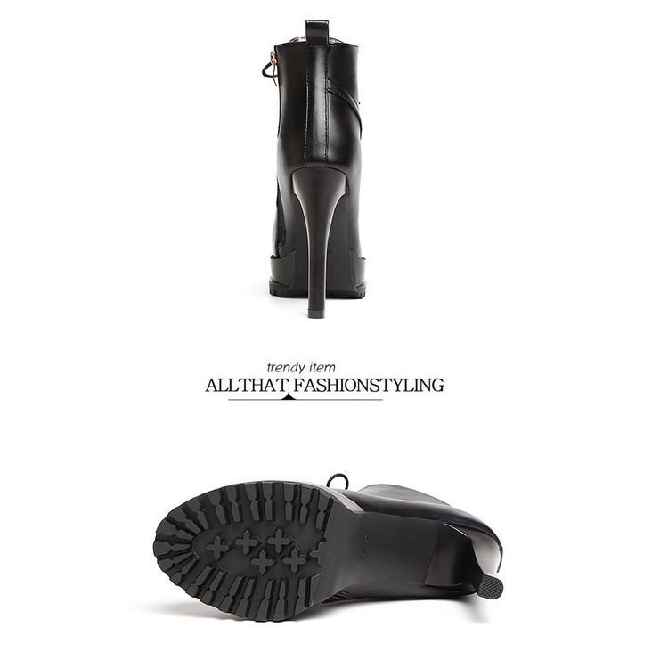 Siêu hot! Giày boot nữ cao gót 11.5cm phong cách Hàn Quốc 154B01