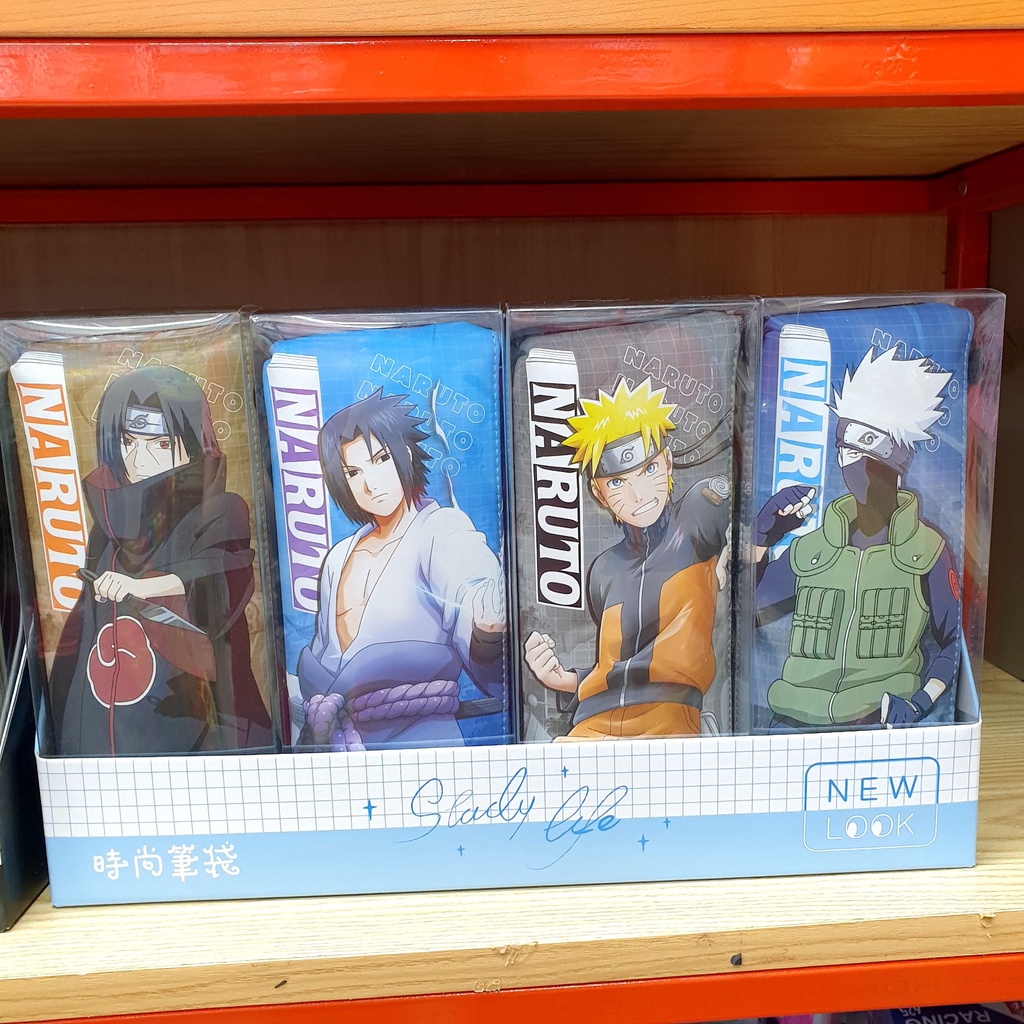 Ví bút vải hộp mika Naruto