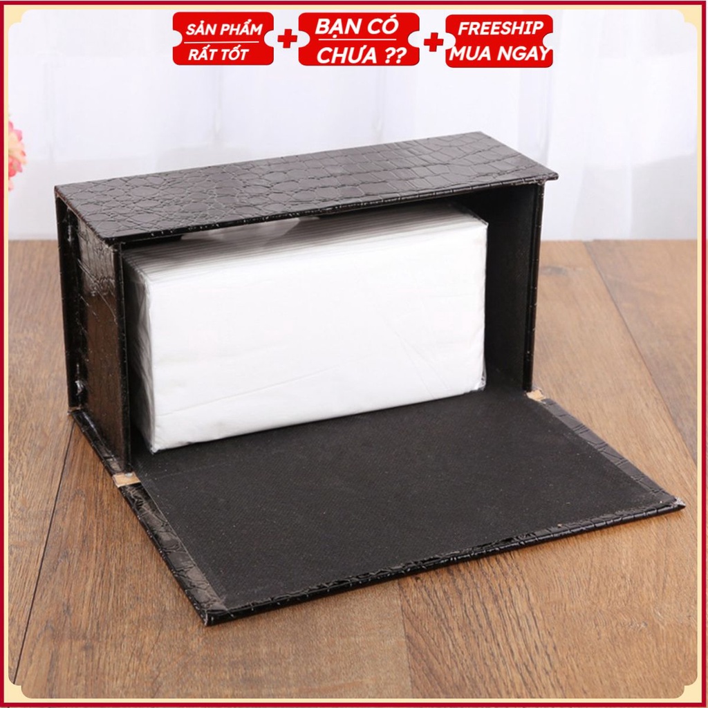 Hộp Đựng Giấy Lau Miệng Vân Cá Sấu - Vân Hoa - Caro Hiện Đại (Chọn Size)