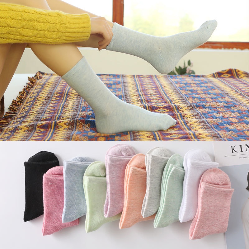 Tất cao cổ thời trang HANASO vớ nữ Trend Hàn Quốc nhiều màu chất cotton siêu mềm thoáng khí T102