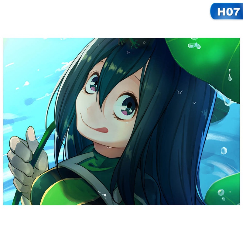 flowersqueen Áp phích in họa tiết phim hoạt hình Boku No Hero Academia