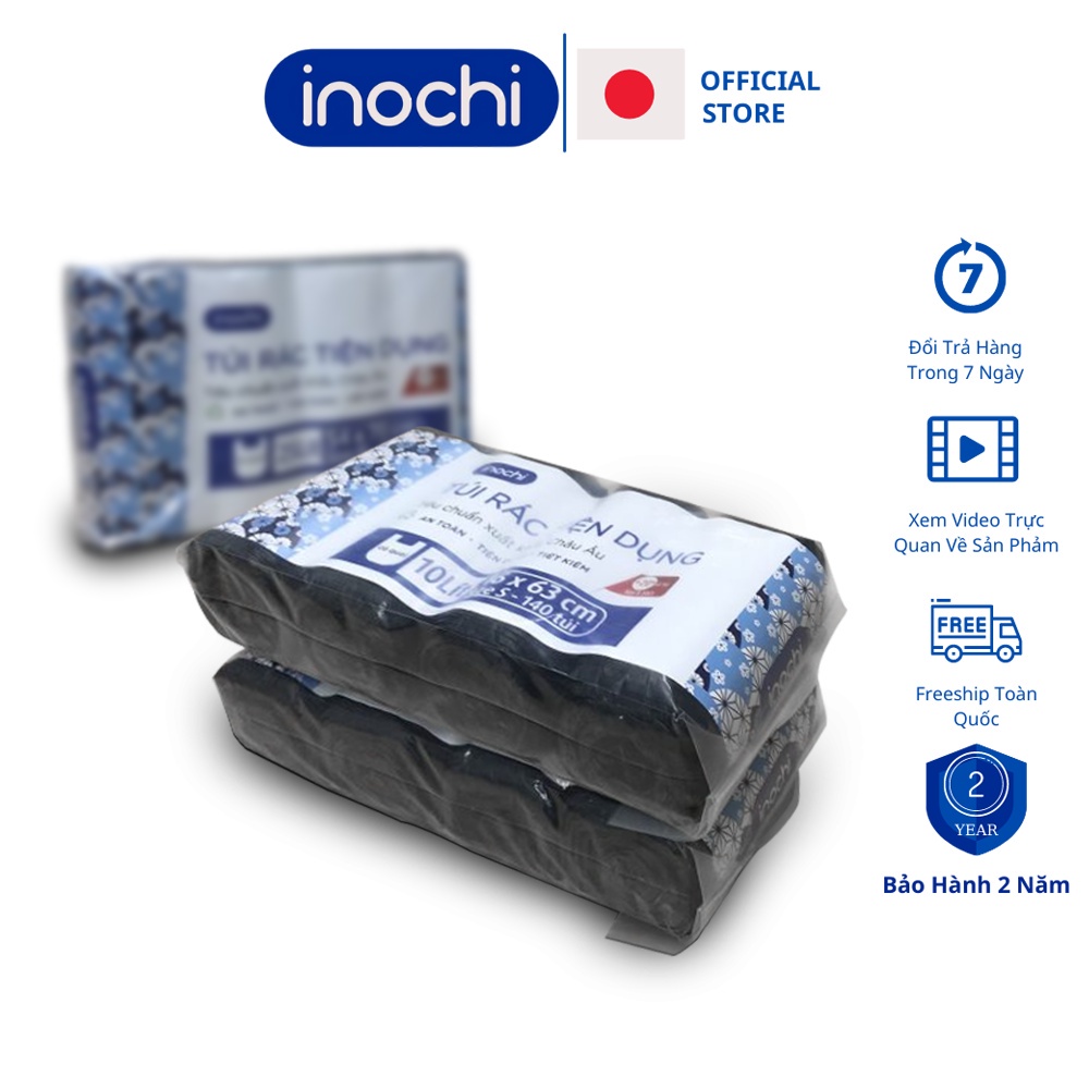 Sét 4 cuộn rác Inochi Soji tự tiêu hủy - siêu dai