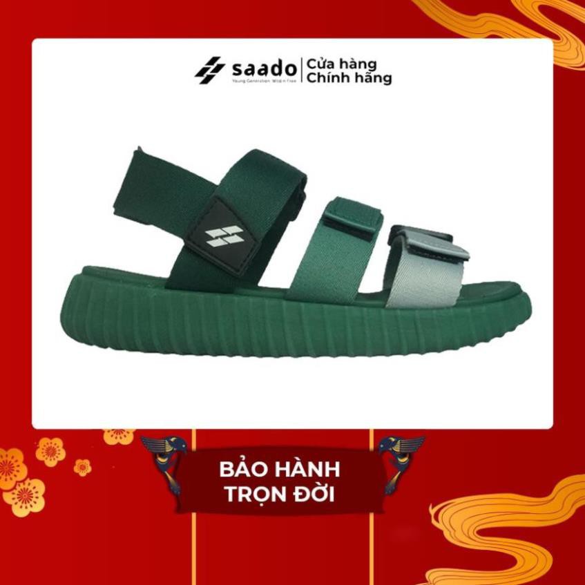 [CHÍNH HÃNG] SANDAL SAADO | BC01 Fresh –  Màu Xanh Rêu Pantone Đế Xuồng | Giày Sandal Nam Nữ Thương Hiệu Mỹ Cao Cấp -az1