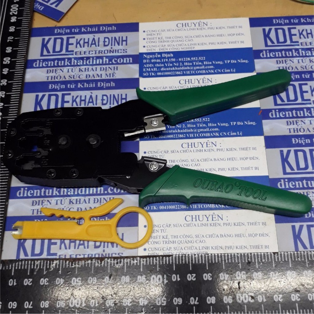 kèm bấm đầu cáp mạng RJ45+RJ11 OBTOOL kde3305