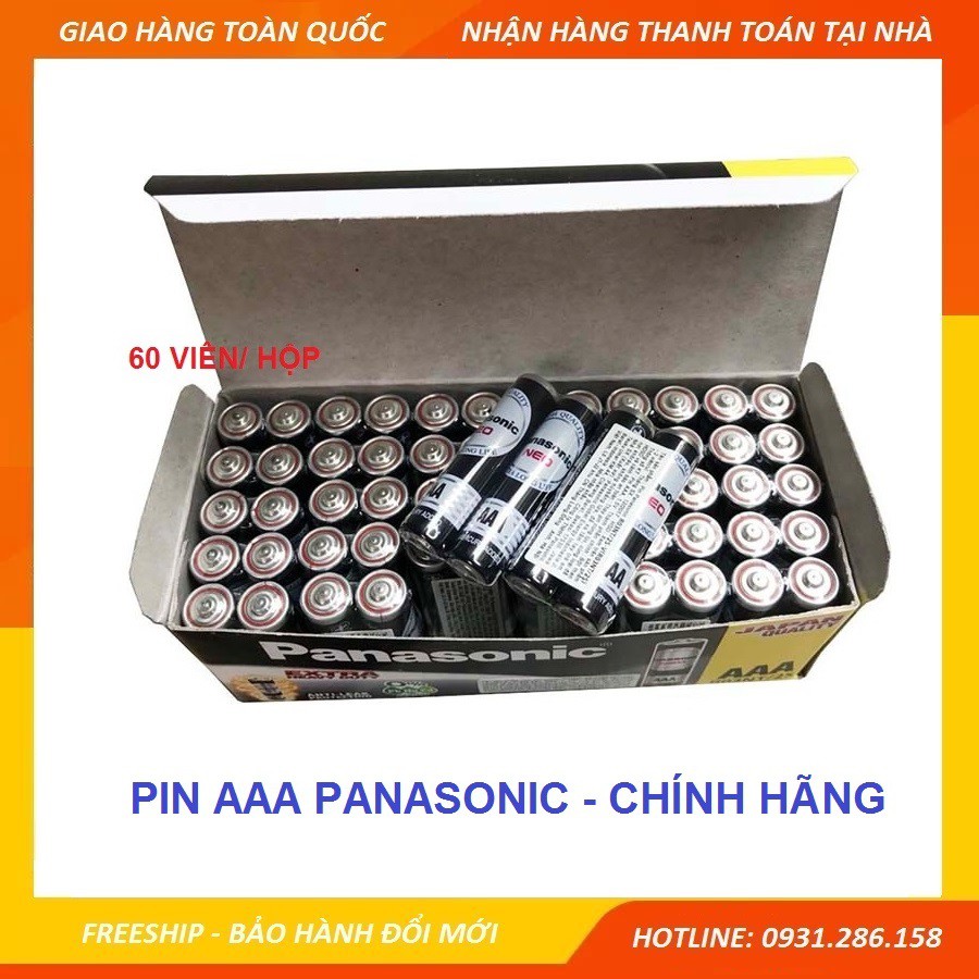 Pin AAA Panasonic R03NT 2S Đen - Hộp 60 Viên - HSD 3 năm - Date mới