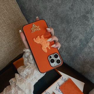 ỐP IPHONE CHỒN CASE CHÓ L.V MÀU CAM