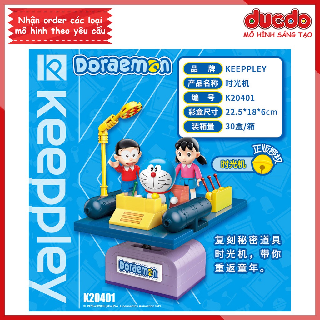 [Có sẵn] Keepley K20401 Lắp ghép cỗ máy thời gian Doraemon Nobita siêu đẹp -Đồ chơi Xếp hình Mô hình Doremon Nobi K20402