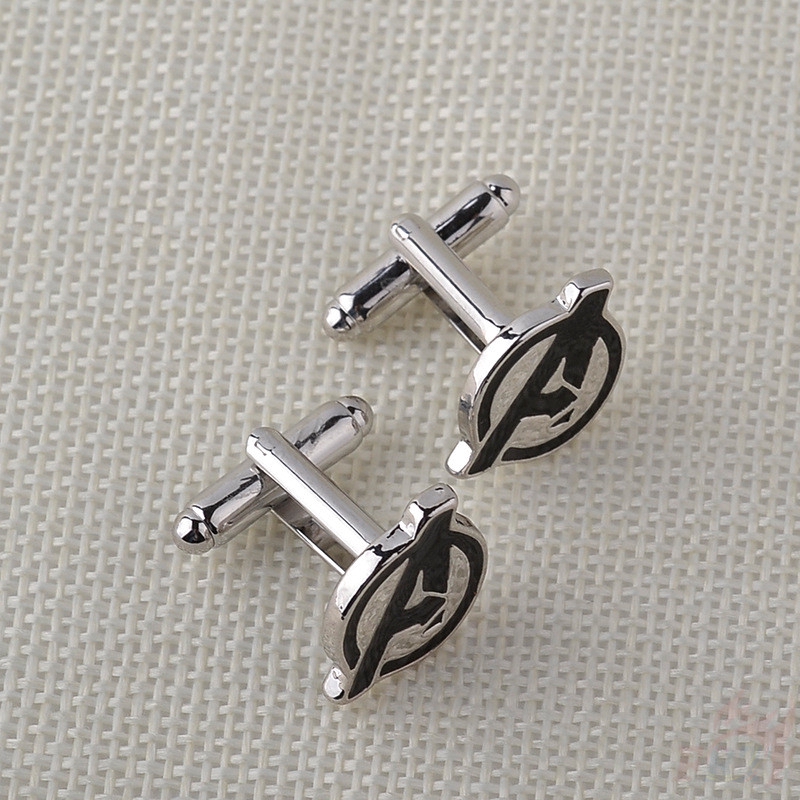 > Ready Stock < ❉ Avengers Cuff Button ❉2Pcs/Pair Marvel Superhero Shirt Cufflinks