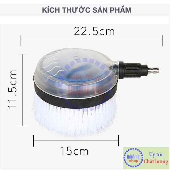 Bàn Chải Rửa Xe Hơi tự động xoay đầu nối nhanh 1/4 Inch