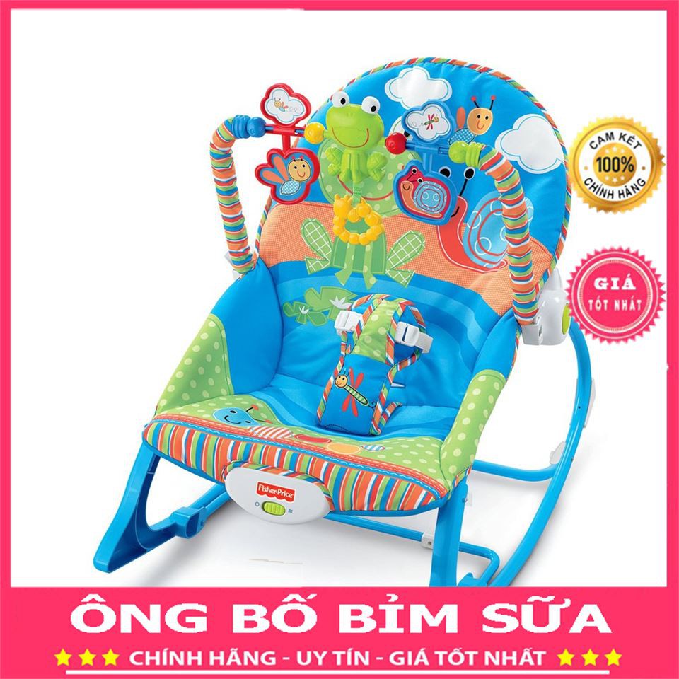 Ghế rung nằm ăn dặm cho bé Fisher Price - Ông Bố Bỉm Sữa