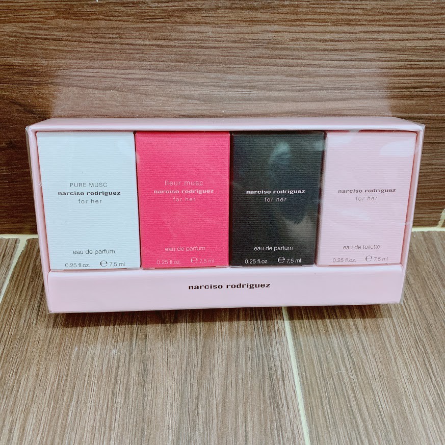 [Set Mini] Tách set Nước hoa Narciso Rodriguez Narciso For Her EDP - EDT - Pure Musc - Fleur Musc EDP 7.5ml