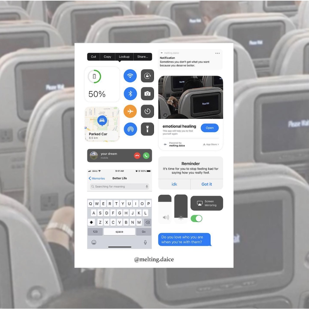 Daice || ios kit sticker - set sticker/nhãn dán/decal chống nước trang trí